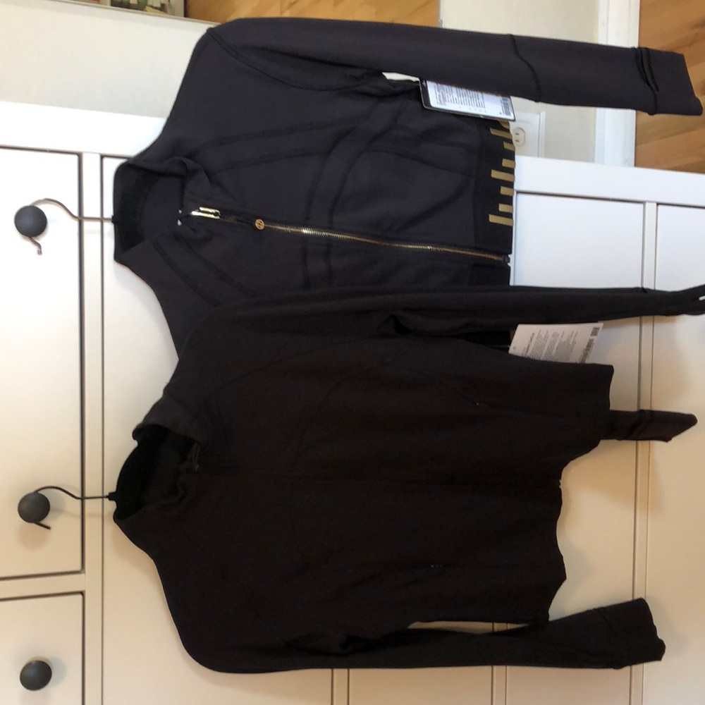 Bundle: 2 NWT Define crop jackets--RARE gold limited edition and Nulu crop